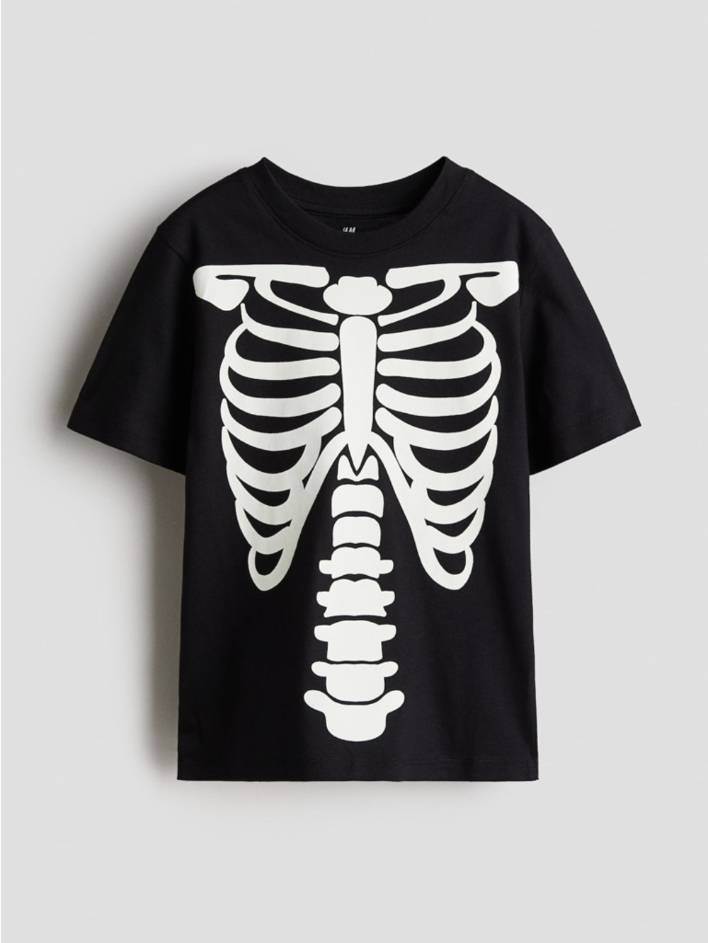 H&M Kids Black Skeleton Graphic Tee